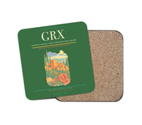 Thumbnail for Federico García Lorca Granada-Jaén Airport (GRX) design on green 1 piece coaster