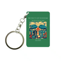 Thumbnail for VINTAGE G4385 - The Prop To Jet Handshake - Designed Key Chain design on green