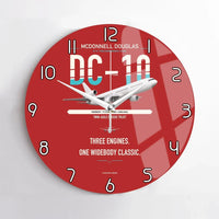 Thumbnail for McDonnell Douglas DC-10 design on red no frame wall clock