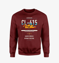Thumbnail for Canadair CL-415 design on wine red sweatshirt