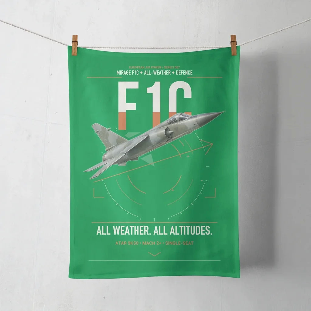 Dassault Mirage F1C design on green towel