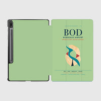 Thumbnail for Bordeaux Airport (BOD) design on light green samsung tablet tablet case