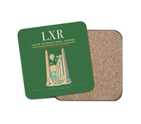 Thumbnail for Luxor International Airport (LXR) design on green 1 piece coaster