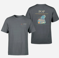 Thumbnail for Gregorio Luperón International Airport (POP) design printed on gray double-side t-shirt