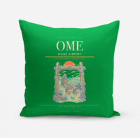 Thumbnail for Nome Airport (OME) design on green pillow