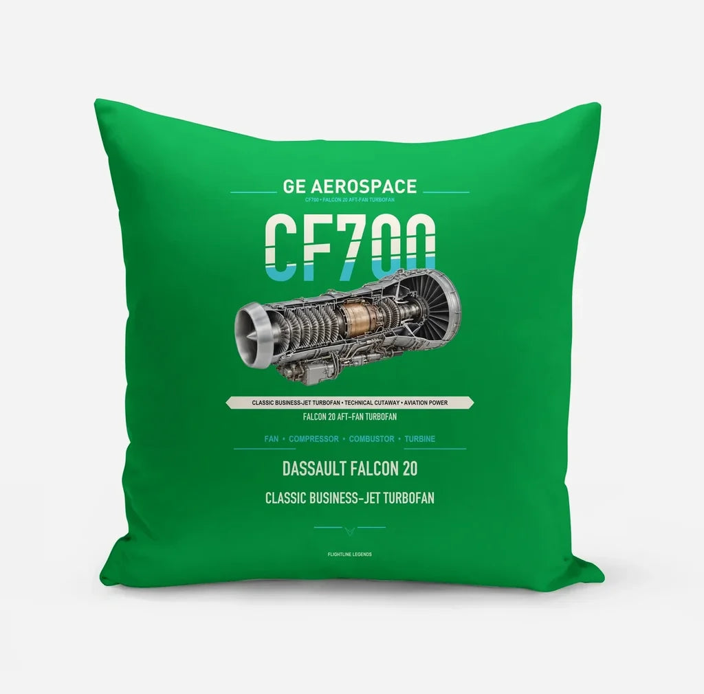 CF700 design on green pillow