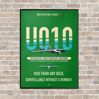 Thumbnail for Airbus U010 Aliaca VTOL vertical canvas print - framed - green background