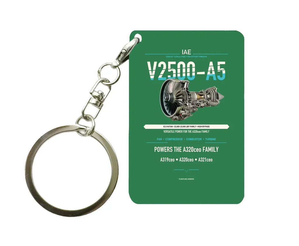 V2500-A5 Key Chain design on green key chain
