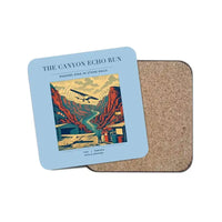 Thumbnail for The Canyon Echo Run - Designed Coasters design on light blue 1-piece