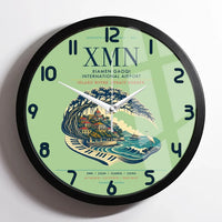 Thumbnail for Xiamen Gaoqi International Airport (XMN) design on light green framed wall clock