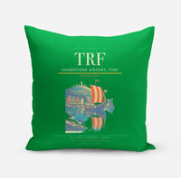 Thumbnail for Sandefjord Airport, Torp (TRF) design on green pillow