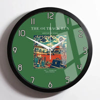 Thumbnail for VINTAGE G4022 - The Outback Run - Designed Wall Clocks design on green framed
