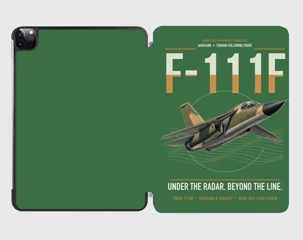 F-111F Aardvark design on green ipad tablet case