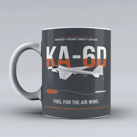 Thumbnail for KA-6D Intruder design on gray ceramic mug, double-side print