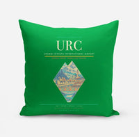 Thumbnail for Urumqi Diwopu International Airport (URC) design on green pillow