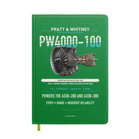 Thumbnail for PW4000-100 design on green notebook