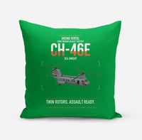 Thumbnail for Boeing Vertol CH-46E Sea Knight design on green pillow