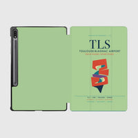 Thumbnail for Toulouse-Blagnac Airport (TLS) design on light green samsung tablet tablet case