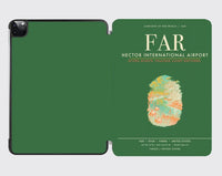 Thumbnail for Hector International Airport (FAR) design on green ipad tablet case