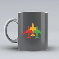 Thumbnail for Customisable Colourful 3 Airplanes Mug - view 8
