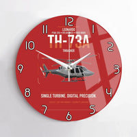 Thumbnail for Leonardo TH-73A Thrasher design on red no frame wall clock