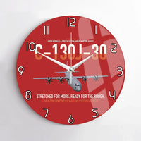 Thumbnail for C-130J-30 Super Hercules design on red no frame wall clock