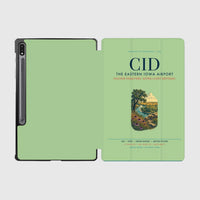 Thumbnail for The Eastern Iowa Airport Cedar Rapids (CID) design on light green samsung tablet tablet case