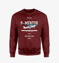 Thumbnail for Tecnam P-Mentor design on wine red sweatshirt