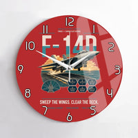 Thumbnail for F-14D Tomcat design on red no frame wall clock