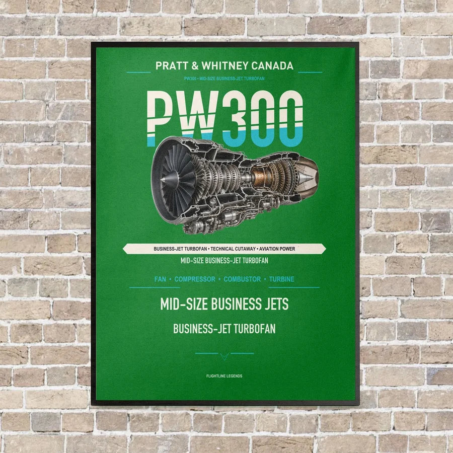 PW300 vertical canvas print - framed - green background