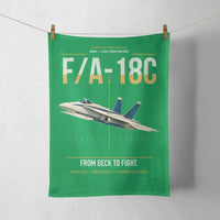 Thumbnail for F-A-18C Hornet design on green towel