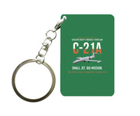 Thumbnail for C-21A LEARJET Key Chain design on green key chain