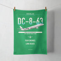 Thumbnail for Douglas DC-8-63 design on green towel