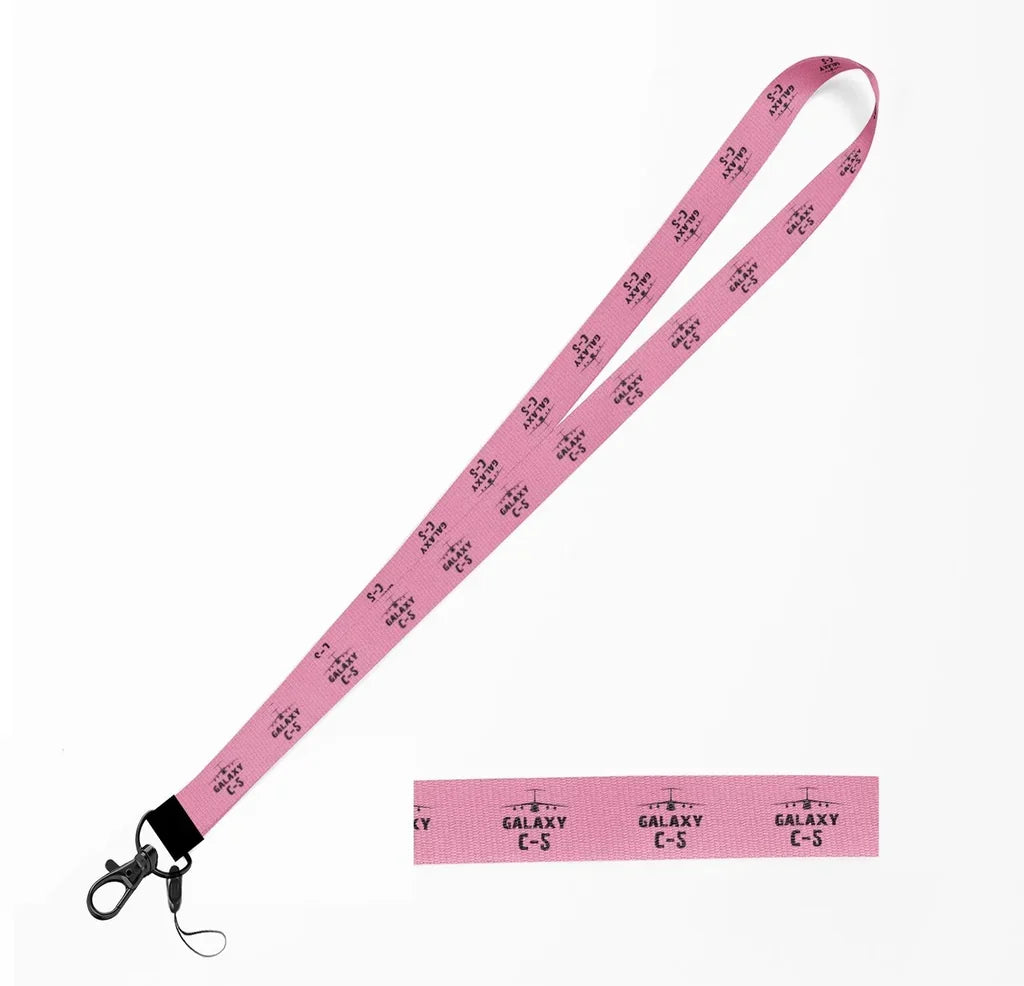 Military Transport Airplane C 5 lanyard - pink