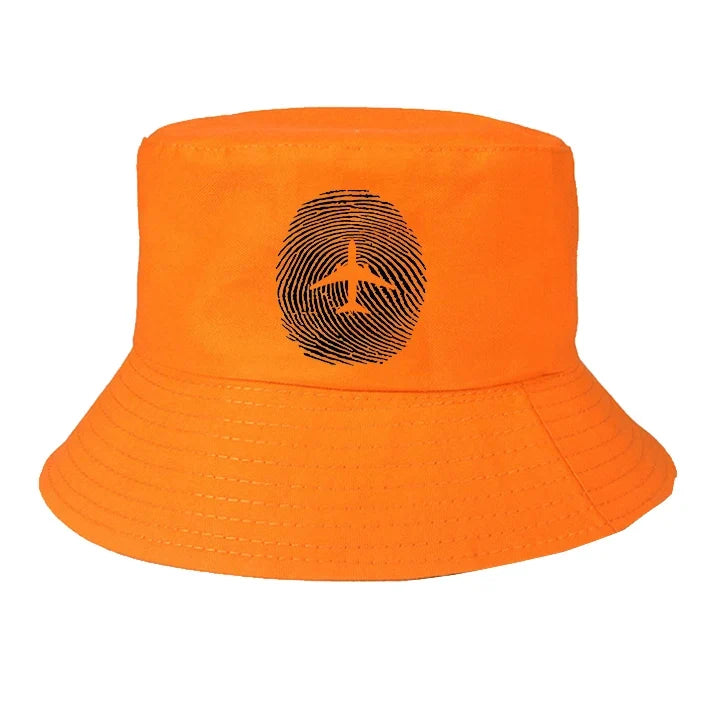 Aviation Finger Print summer hat - orange