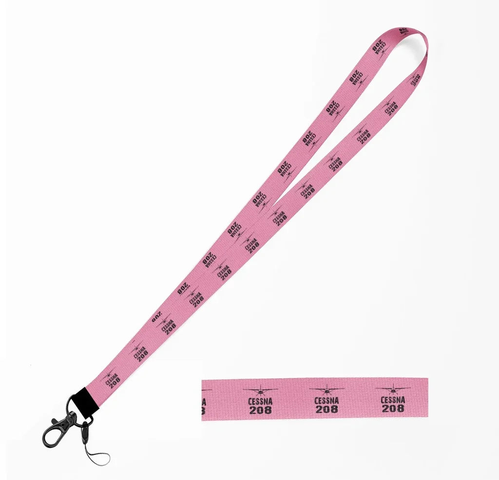 Cessna 208 & Plane lanyard - pink