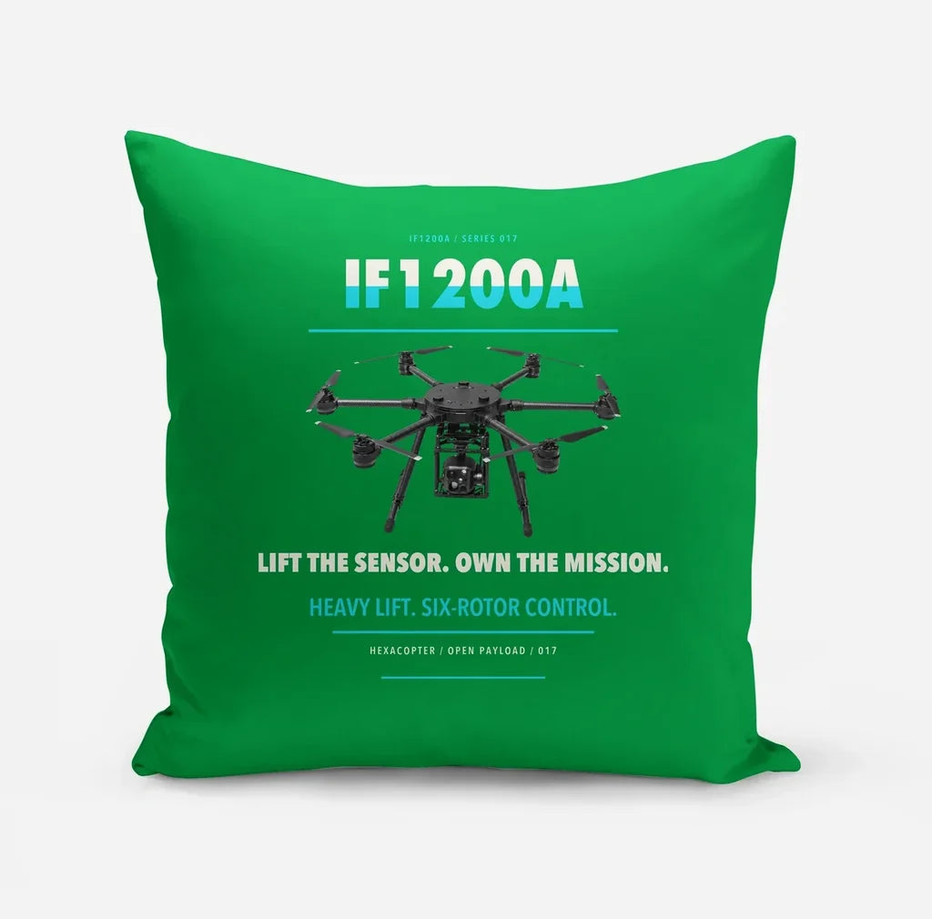 Inspired Flight IF1200A design on green pillow