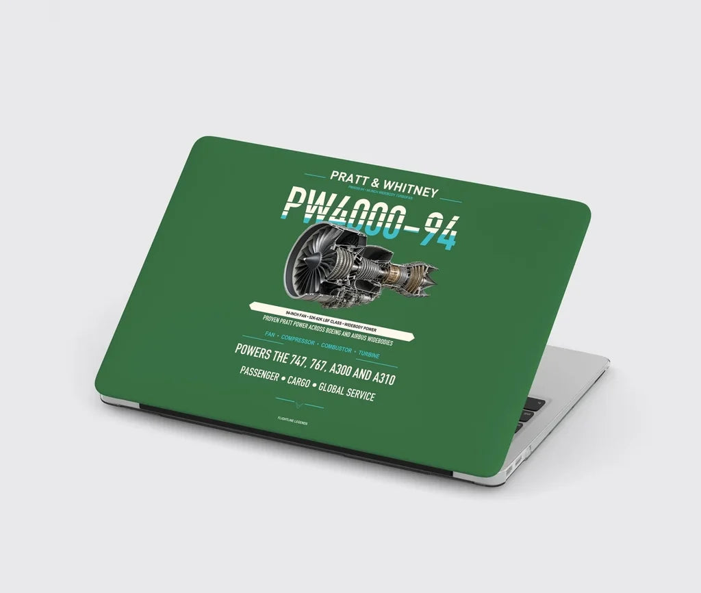 PW4000-94 design on green MacBook case