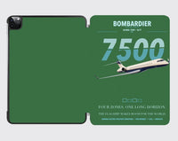 Thumbnail for Bombardier Global 7500 design on green ipad tablet case
