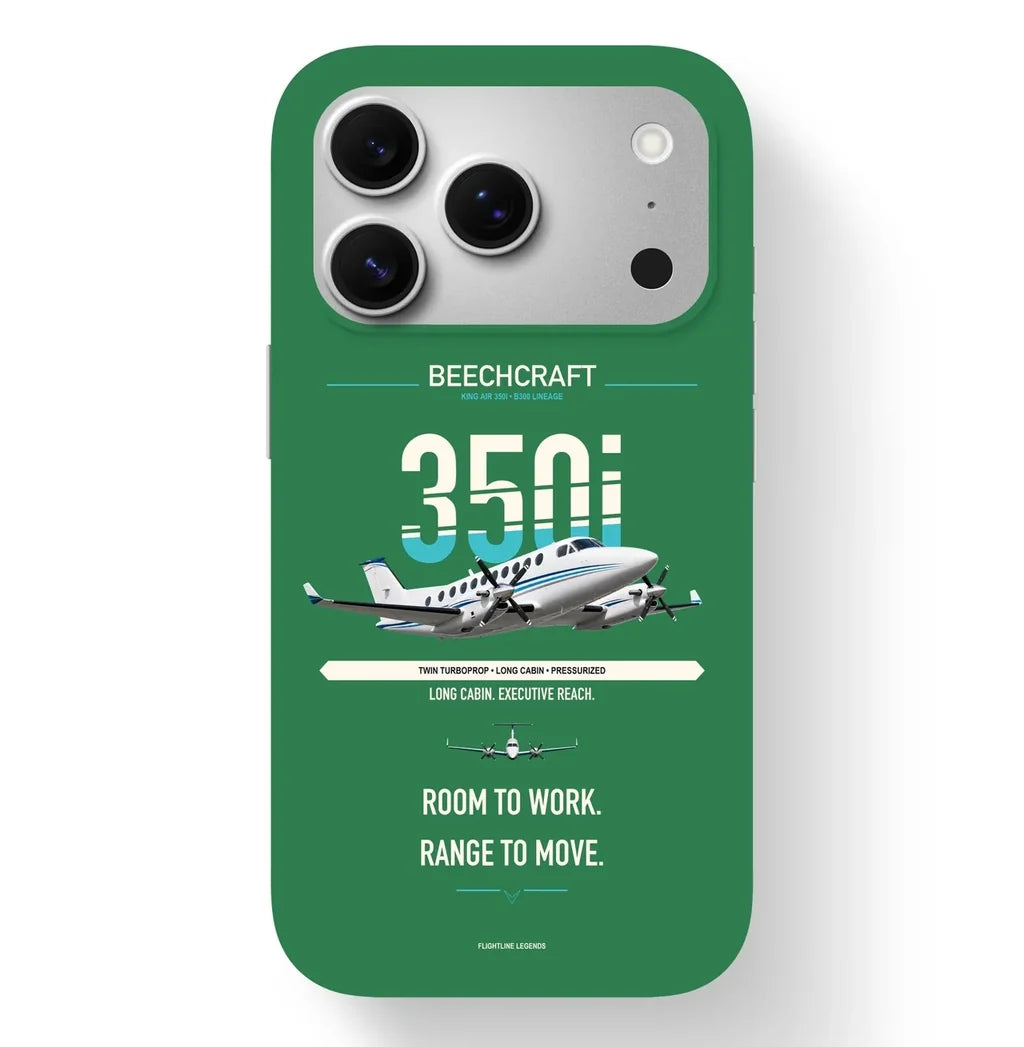King Air 350i Case design on green iphone case