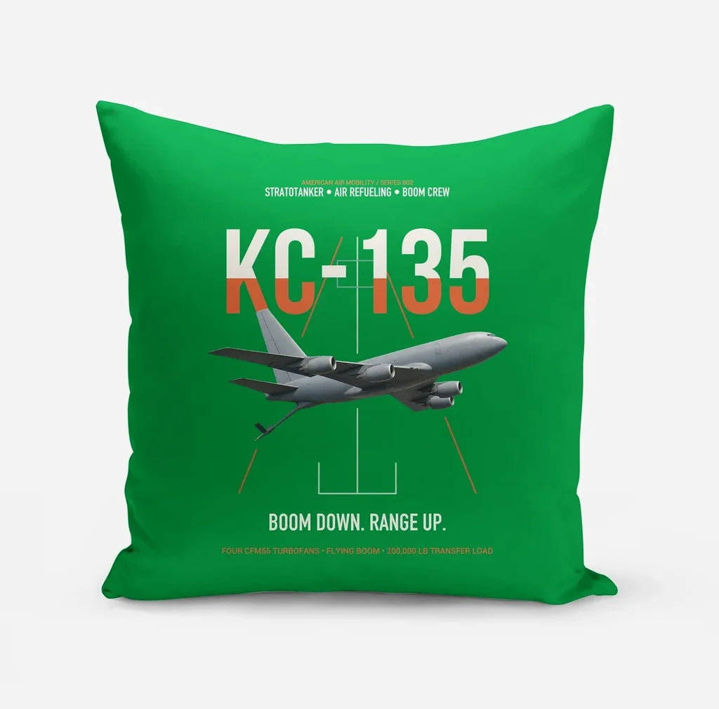 KC-135 STRATOTANKER design on green pillow