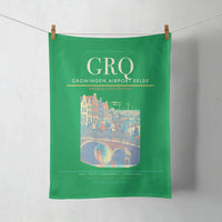 Thumbnail for Groningen Airport Eelde (GRQ) design on green towel