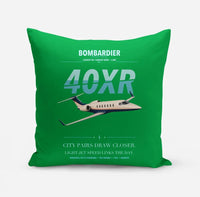 Thumbnail for Bombardier Learjet 40XR design on green pillow