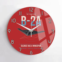 Thumbnail for B-2A Spirit design on red no frame wall clock