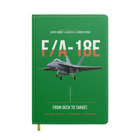 Thumbnail for F-A-18E Super Hornet Block III From Deck To Target design on green notebook