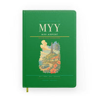 Thumbnail for Miri Airport (MYY) design on green notebook