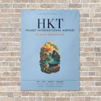 Thumbnail for Phuket International Airport HKT vertical canvas print - no frame - light blue background