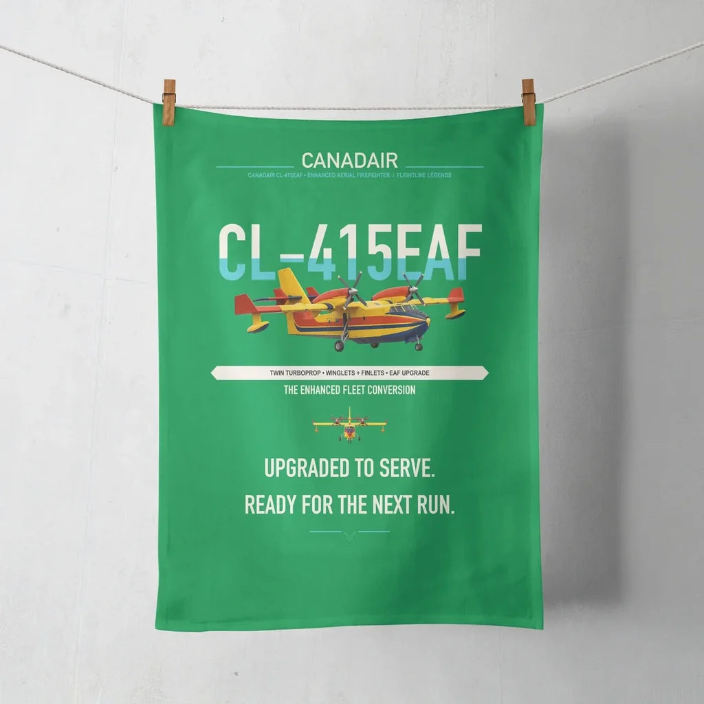 Canadair CL-415EAF design on green towel