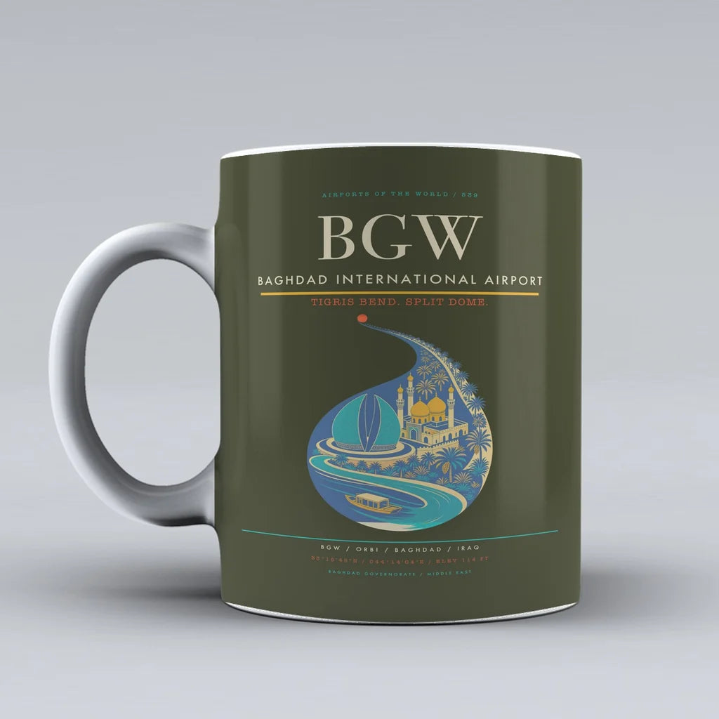 Baghdad International Airport BGW Mug - Green Army
