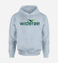 Thumbnail for Wideroe Airlines logo printed on light blue hoodie